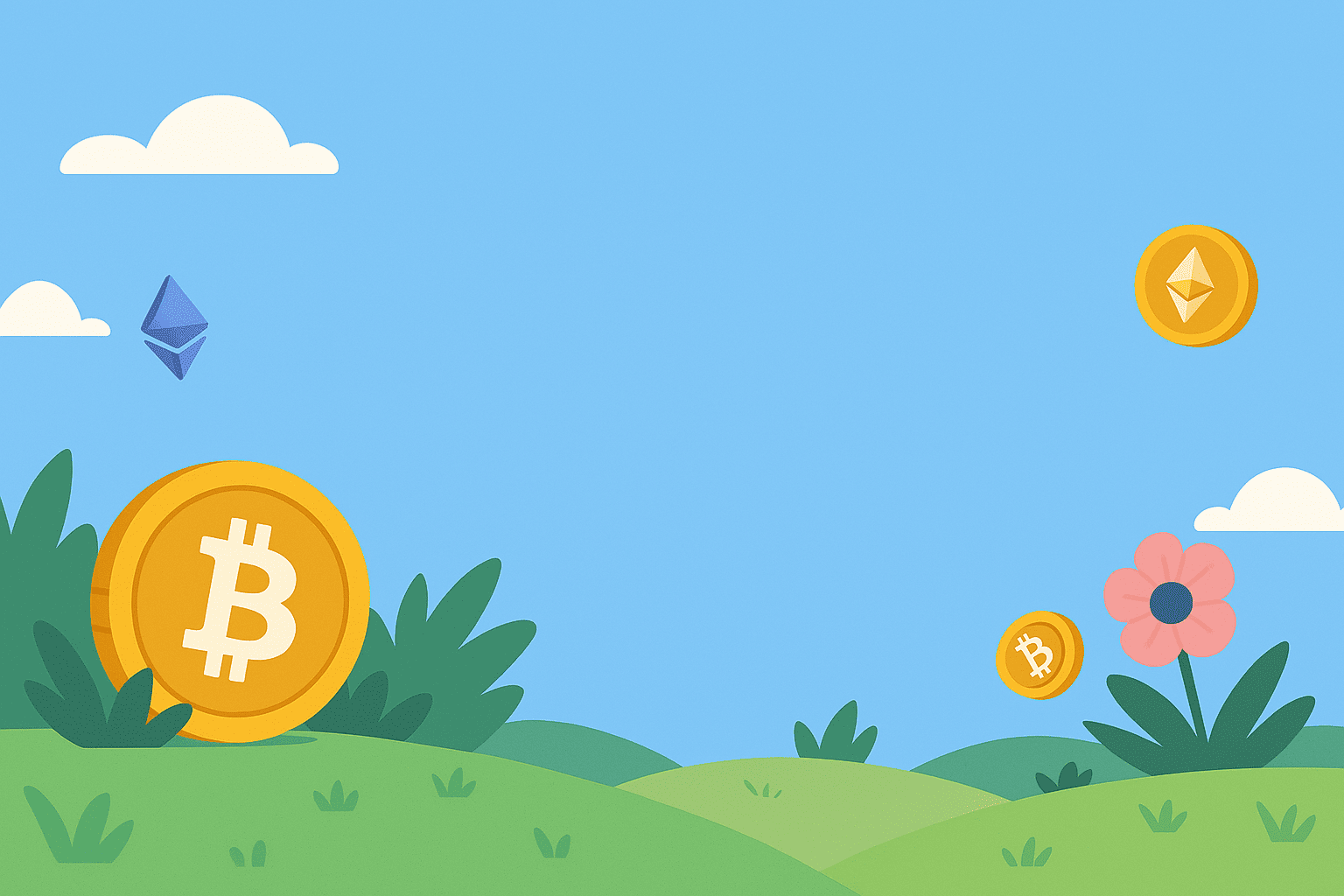 The Crypto Back Yard - Cryptocurrency landscape with Bitcoin and Ethereum